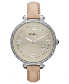 Enhance your casual looks with this soothing Heather collection watch, by Fossil. Enhance your casual looks with this soothing Heather collection watch, by Fossil.