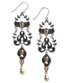 Break through the glass ceiling with these chandelier earrings from Lucky Brand. Crafted from gold-tone mixed metal, the pair also has glass and stone accents for a dash of style. Approximate drop: 4 inches. Break through the glass ceiling with these chandelier earrings from Lucky Brand. Crafted from gold-tone mixed metal, the pair also has glass and stone accents for a dash of style. Approximate drop: 4 inches.