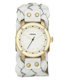 Fossil takes the white watch trend and mixes in a vintage twist. Fossil takes the white watch trend and mixes in a vintage twist.