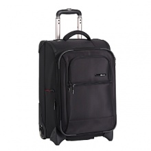Avoid the hassle, wait and cost of checking luggage with this lightweight trolley. It meets carry-on standards yet expands for extra packing capacity. It's constructed of Ny-tec material backed with a vapor barrier and a fully integrated lightweight memory frame for structure and strength. The extralong locking trolley handle operates with the single touch of a button. Avoid the hassle, wait and cost of checking luggage with this lightweight trolley. It meets carry-on standards yet expands for extra packing capacity. It's constructed of Ny-tec material backed with a vapor barrier and a fully integrated lightweight memory frame for structure and strength. The extralong locking trolley handle operates with the single touch of a button.