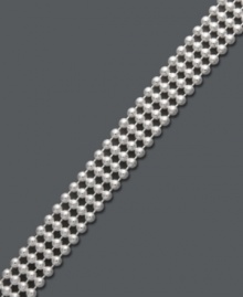 For standout style -- just add this polished look by Giani Bernini. Bracelet features four beaded rows crafted in sterling silver for extra shine. Approximate length: 7-1/4 inches. For standout style -- just add this polished look by Giani Bernini. Bracelet features four beaded rows crafted in sterling silver for extra shine. Approximate length: 7-1/4 inches.