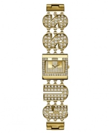 A stunning timepiece featuring unabashed glamour in signature GUESS style. A stunning timepiece featuring unabashed glamour in signature GUESS style.