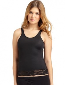 THE LOOKOpen back designLace trim at hemTHE MATERIALNylon/spandexCARE & ORIGINHand washImported THE LOOKOpen back designLace trim at hemTHE MATERIALNylon/spandexCARE & ORIGINHand washImported