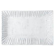 Handmade and inspired by the maestro artisan's family heirloom dinnerware, this distressed white rectangular dish is the perfect platter for dinner parties and entertaining occasions. Handmade and inspired by the maestro artisan's family heirloom dinnerware, this distressed white rectangular dish is the perfect platter for dinner parties and entertaining occasions.