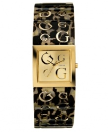 Leopard print is always chic and timeless. Plastic strap with self-adjustable links, brass case and logo detail on dial. Quartz movement. Ten-year limited warranty. Leopard print is always chic and timeless. Plastic strap with self-adjustable links, brass case and logo detail on dial. Quartz movement. Ten-year limited warranty.