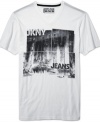 DKNY Jeans themes its True Billboard T-shirt with gritty, big-city glamour.