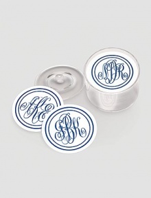 Set of heavyweight paper coasters are ideal for daily use or even a cocktail party! Coasters have double borders and arrive in a clear acrylic holder with a lid. Perfect gift idea Set of 100 coasters Each: 4 diam Made in USAFOR PERSONALIZATIONSelect a color and quantity, then scroll down and click on PERSONALIZE & ADD TO BAG to choose and preview your monogramming options. Please allow 2-3 weeks for delivery. Set of heavyweight paper coasters are ideal for daily use or even a cocktail party! Coasters have double borders and arrive in a clear acrylic holder with a lid. Perfect gift idea Set of 100 coasters Each: 4 diam Made in USAFOR PERSONALIZATIONSelect a color and quantity, then scroll down and click on PERSONALIZE & ADD TO BAG to choose and preview your monogramming options. Please allow 2-3 weeks for delivery.