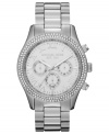 Rings of shimmering accents make a stunning statement on this feminine Layton collection watch by Michael Kors.