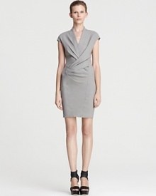 Sophisticated, modern and undeniable chic, this Helmut Lang dress is a modern interpretation of the classic sheath and a must-have for the fashion-forward career woman. Punctuate the minimalist silhouette with chunky wedges and head directly to the corner office. Sophisticated, modern and undeniable chic, this Helmut Lang dress is a modern interpretation of the classic sheath and a must-have for the fashion-forward career woman. Punctuate the minimalist silhouette with chunky wedges and head directly to the corner office.