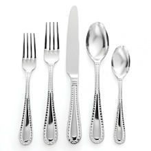 Positively riveting, this rivet-bordered flatware from Ricci Argentieri is elegant and refined. Positively riveting, this rivet-bordered flatware from Ricci Argentieri is elegant and refined.