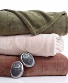 Curl up and keep warm with these Microvelvet Heated blankets from Sunbeam, featuring luxuriously soft microvelvet texture and twenty heat settings so you can find the temperature that suits you. Choose from three neutral colors.