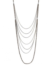 So long. A lengthy layered silhouette sets apart this chic cherry bead chain necklace from Kenneth Cole New York. Made in hematite tone mixed metal, it's sure to be a stylish addition to your wardrobe. Approximate length: 24 inches + 3-inch extender. So long. A lengthy layered silhouette sets apart this chic cherry bead chain necklace from Kenneth Cole New York. Made in hematite tone mixed metal, it's sure to be a stylish addition to your wardrobe. Approximate length: 24 inches + 3-inch extender.