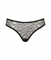 Luxe panty in fine nylon silk and stretch blend - A sultry, stylish must from luxury label Kiki de Montparnasse - Elegant black and champagne lace detail, sleek black piping - Flattering cut, modest coverage, sits comfortably on the hips - Works under just about anything and looks fabulous all by itself! Luxe panty in fine nylon silk and stretch blend - A sultry, stylish must from luxury label Kiki de Montparnasse - Elegant black and champagne lace detail, sleek black piping - Flattering cut, modest coverage, sits comfortably on the hips - Works under just about anything and looks fabulous all by itself!