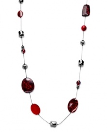Hardly any stones are left unturned on this necklace from Style&co. Crafted from hematite tone mixed metal, it features a variety of stones in a range of shapes and sizes. Approximate length: 42 inches. Hardly any stones are left unturned on this necklace from Style&co. Crafted from hematite tone mixed metal, it features a variety of stones in a range of shapes and sizes. Approximate length: 42 inches.