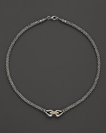 In sterling silver and yellow gold accented with diamonds, this necklace from Lagos' Derby collection is a timeless classic. In sterling silver and yellow gold accented with diamonds, this necklace from Lagos' Derby collection is a timeless classic.