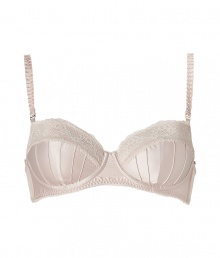 Vintage-inspired styling informs this coquettish bra from Stella McCartney - D?colletage-enhancing cups with lace trim, pintuck-details, and side boning for support - Adjustable straps, hook and eye closure - Perfect under virtually any outfit, or pair with matching panties for stylish lounging Vintage-inspired styling informs this coquettish bra from Stella McCartney - D?colletage-enhancing cups with lace trim, pintuck-details, and side boning for support - Adjustable straps, hook and eye closure - Perfect under virtually any outfit, or pair with matching panties for stylish lounging