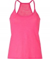 This flattering basic tank from Juicy Couture is versatile and easy to style - Scoop beck, spaghetti straps, racerback, fitted silhouette - Pair with skinny jeans, a boyfriend blazer, and platform pumps