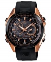 The luxe combo of black and rose-gold adds a rich look to this versatile Edifice watch from G-Shock.