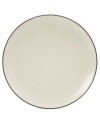 Crafted from versatile stoneware, these Noritake dinner plates are perfect for casual dining and elegant entertaining. The deep chocolate brown color enriches any tabletop while the classic shape makes this plate a practical choice.