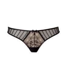 Lace-laden and ultra sweet, this thong from Elle MacPherson Intimates brings a saucy touch to any look - Lace front panel with bow, netted sides - Perfect under virtually any outfit