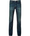 Theres nothing like the perfect pair of jeans! - Jeans from the Italian fashion label Golden Goose - In medium blue cotton with a cool used look - Modern slim cut, with slim-cut legs - Button closure with zip - Classic 5-pocket - Combine best with T-shirts or casual pullovers - Pair with sneakers or boots