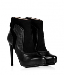 Detailed with raised woven trim and a sleek mix of leather and suede, Burak Uyans platform ankle boots lend a chic modern polish to any outfit - Almond toe, back zip, overlasted hidden platform - Ankle height - Wear with everything from skinnies and pullovers to tailored dresses and leather jackets Detailed with raised woven trim and a sleek mix of leather and suede, Burak Uyans platform ankle boots lend a chic modern polish to any outfit - Almond toe, back zip, overlasted hidden platform - Ankle height - Wear with everything from skinnies and pullovers to tailored dresses and leather jackets