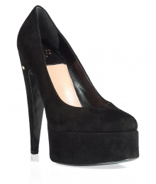 Ultra-luxe black suede platform pumps - These stunning heels have an extra tall platform for maximum impact - On-trend silhouette in super sexy and supple suede - Wear with a draped cocktail dress and patterned tights for the perfect party look - Style with lean trousers and a structured blazer Ultra-luxe black suede platform pumps - These stunning heels have an extra tall platform for maximum impact - On-trend silhouette in super sexy and supple suede - Wear with a draped cocktail dress and patterned tights for the perfect party look - Style with lean trousers and a structured blazer