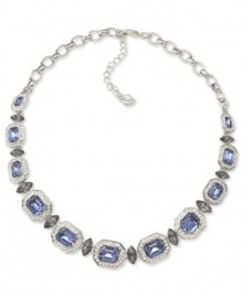 Bring glamour to any gathering with this set necklace from Carolee. Crafted from silver-tone mixed metal, the necklace features stunning glass stones for added flair. Approximate length: 16 inches + 2-inch extender. Bring glamour to any gathering with this set necklace from Carolee. Crafted from silver-tone mixed metal, the necklace features stunning glass stones for added flair. Approximate length: 16 inches + 2-inch extender.