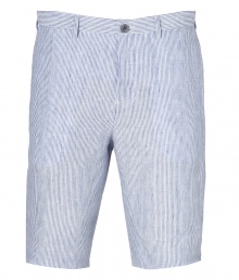 With a modern slim cut and classic styling, Vinces faded hickory stripe shorts are a timeless choice perfect for both city and seaside looks alike - Side and back slit pockets, zip fly, button closure, belt loops - Slim fit - Wear with a crisp white top and retro-style sneakers With a modern slim cut and classic styling, Vinces faded hickory stripe shorts are a timeless choice perfect for both city and seaside looks alike - Side and back slit pockets, zip fly, button closure, belt loops - Slim fit - Wear with a crisp white top and retro-style sneakers