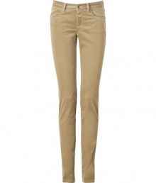 Embrace the seasons go-to fabric with these ultra-chic, light brown velvet pants from Closed - Classic five-pocket style in a low rise, curve-hugging cut - Belt loops and button closure - A dynamite, polished alternative to jeans ideal for work or weekend - Pair with button downs and ankle booties pullovers and ballet flats or dressier tops and platform pumps Embrace the seasons go-to fabric with these ultra-chic, light brown velvet pants from Closed - Classic five-pocket style in a low rise, curve-hugging cut - Belt loops and button closure - A dynamite, polished alternative to jeans ideal for work or weekend - Pair with button downs and ankle booties pullovers and ballet flats or dressier tops and platform pumps