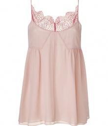 Sultry blush silk top with lace trim - This lingerie inspired top injects coquettish appeal to any outfit - Slim straps with lace front detail, empire waist style with puckering at bust, relaxed silhouette - Style with skinny jeans, a loose knit cardigan, and platforms Sultry blush silk top with lace trim - This lingerie inspired top injects coquettish appeal to any outfit - Slim straps with lace front detail, empire waist style with puckering at bust, relaxed silhouette - Style with skinny jeans, a loose knit cardigan, and platforms