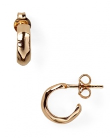 Delicate hoops from Gorjana boast serious style with a slight, hammered design. Sized-right for day or night, this is a pair you'll reach for time and again. Delicate hoops from Gorjana boast serious style with a slight, hammered design. Sized-right for day or night, this is a pair you'll reach for time and again.