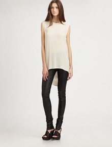This artfully draped sleeveless design features a sculptural cowl back studded with button closures.Jewel necklineSleevelessAsymmetrical hemlineDraped back with button closuresPolyesterDry cleanMade in Italy of imported fabricModel shown is 5'11 (180cm) wearing US size 4. This artfully draped sleeveless design features a sculptural cowl back studded with button closures.Jewel necklineSleevelessAsymmetrical hemlineDraped back with button closuresPolyesterDry cleanMade in Italy of imported fabricModel shown is 5'11 (180cm) wearing US size 4.