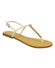 Adorn summer feet with the Twist sandals from Carlos by Carlos Santana. Featuring a single crystal at the vamp, these simple flat thong sandals are perfection. Adorn summer feet with the Twist sandals from Carlos by Carlos Santana. Featuring a single crystal at the vamp, these simple flat thong sandals are perfection.