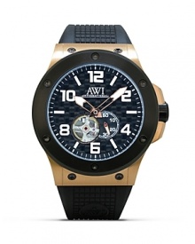 AWI International Aero Drive 46 Round Rose Gold PVD Watch, 46mm AWI International Aero Drive 46 Round Rose Gold PVD Watch, 46mm