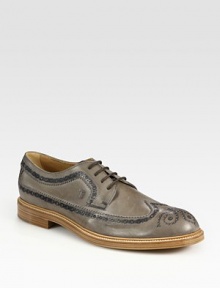 A walk-worthy rubber sole and fine Italian craftsmanship give these handsome leather lace-ups a contemporary edge. Leather liningRubber soleMade in Italy A walk-worthy rubber sole and fine Italian craftsmanship give these handsome leather lace-ups a contemporary edge. Leather liningRubber soleMade in Italy