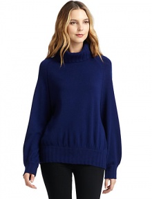 THE LOOKRibbed turtleneckPullover styleRaglan long sleevesRibbed cuffs and hemTHE FITAbout 28 from shoulder to hemTHE MATERIALCashmereCARE & ORIGINDry cleanImportedModel shown is 5'11 (180cm) wearing US size Small. THE LOOKRibbed turtleneckPullover styleRaglan long sleevesRibbed cuffs and hemTHE FITAbout 28 from shoulder to hemTHE MATERIALCashmereCARE & ORIGINDry cleanImportedModel shown is 5'11 (180cm) wearing US size Small.