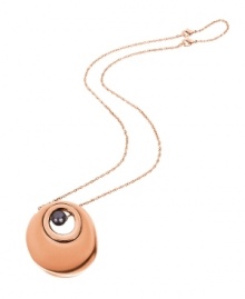 Have three times the fun in this versatile Breil style! Make a statement with all three pieces combined, remove the large pendant for a smaller, more delicate look, or wear the pearl alone for subtlety. Crafted in rose gold ion-plated stainless steel with a grey natural pearl accent. Approximate length: 16-1/2 inches + 2-inch extender. Approximate drop: 2 inches. Have three times the fun in this versatile Breil style! Make a statement with all three pieces combined, remove the large pendant for a smaller, more delicate look, or wear the pearl alone for subtlety. Crafted in rose gold ion-plated stainless steel with a grey natural pearl accent. Approximate length: 16-1/2 inches + 2-inch extender. Approximate drop: 2 inches.