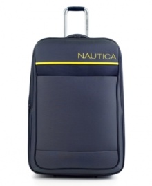 Headed straight for adventure! A lightweight, yet incredibly durable, design is built to rise above the wear & tear of travel and keep to course on two smooth-rolling wheels. Say bon voyage to disorder and chaos with an expandable main compartment that features a built-in organizer bag, three organizational pockets and valet straps. 10-year warranty. Headed straight for adventure! A lightweight, yet incredibly durable, design is built to rise above the wear & tear of travel and keep to course on two smooth-rolling wheels. Say bon voyage to disorder and chaos with an expandable main compartment that features a built-in organizer bag, three organizational pockets and valet straps. 10-year warranty.