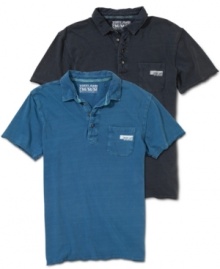 A worn-wash shirt you'll want to wear often. The vintage look on this polo shirt from DKNY Jeans will instantly become a classic in your wardrobe. A worn-wash shirt you'll want to wear often. The vintage look on this polo shirt from DKNY Jeans will instantly become a classic in your wardrobe.