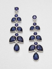 From the Black Tie Optional Collection. Graceful leaves in deep sapphire blue are arranged along an elegant branch in this dramatic drop design.Glass and plasticSilvertoneLength, about 2.75Post backImported From the Black Tie Optional Collection. Graceful leaves in deep sapphire blue are arranged along an elegant branch in this dramatic drop design.Glass and plasticSilvertoneLength, about 2.75Post backImported