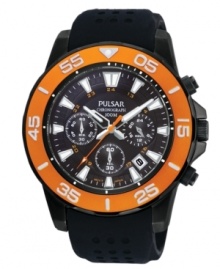 Take on the unknown with this accurate chronograph watch from Pulsar. Take on the unknown with this accurate chronograph watch from Pulsar.