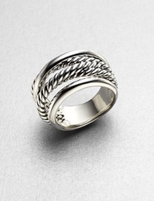 From the Crossover Collection. A simple, yet iconic design of cables in a wrapped crossover style. Sterling silverImported From the Crossover Collection. A simple, yet iconic design of cables in a wrapped crossover style. Sterling silverImported