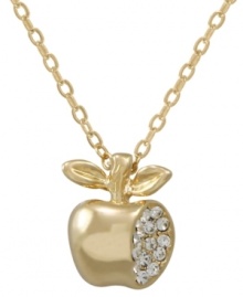 Fashionable fruit! City by City's apple pendant necklace will stand out as a stylish addition to your wardrobe. Crafted in nickel-free gold tone mixed metal, it's embellished with sparkling crystals. Approximate length: 15 inches + 3-inch extender. Approximate drop: 1/2 inch. Fashionable fruit! City by City's apple pendant necklace will stand out as a stylish addition to your wardrobe. Crafted in nickel-free gold tone mixed metal, it's embellished with sparkling crystals. Approximate length: 15 inches + 3-inch extender. Approximate drop: 1/2 inch.