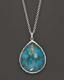 Ippolita Sterling Silver Wonderland Large Teardrop Pendant in Bronze Turquoise, 16 Ippolita Sterling Silver Wonderland Large Teardrop Pendant in Bronze Turquoise, 16