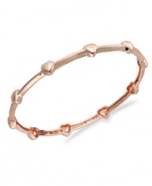 For the girl you adore, this petite children's bracelet features an 18k rose gold over sterling silver setting and decorative heart accents. Approximate diameter: 2 inches. For the girl you adore, this petite children's bracelet features an 18k rose gold over sterling silver setting and decorative heart accents. Approximate diameter: 2 inches.