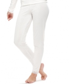Fashion and function without the bulk. Lace-trimmed Softwear leggings by Cuddl Duds provide cozy warmth that pants easily slip over. Fashion and function without the bulk. Lace-trimmed Softwear leggings by Cuddl Duds provide cozy warmth that pants easily slip over.