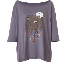 Add a stylish kick to your casual favorites with this chic cotton-and-modal-blend printed tee from Paul & Joe Sister - Scoop neck, three-quarter sleeves, relaxed silhouette, slight asymmetric hem, front graphic - Wear with high-waist jeans, a blazer, and platform heels Add a stylish kick to your casual favorites with this chic cotton-and-modal-blend printed tee from Paul & Joe Sister - Scoop neck, three-quarter sleeves, relaxed silhouette, slight asymmetric hem, front graphic - Wear with high-waist jeans, a blazer, and platform heels