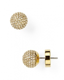 Day or after dark, MICHAEL Michael Kors' pavé -decked studs bring the sparkle. This golden pair stuns with everything from denim to cocktail dresses. Day or after dark, MICHAEL Michael Kors' pavé -decked studs bring the sparkle. This golden pair stuns with everything from denim to cocktail dresses.