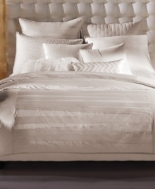Taking inspiration from the classic bandage dress, this INC International Concepts Incline sham gives your bed a chic and subtly textured makeover. Sateen bands zig zag across the landscape for a clean, modern look.